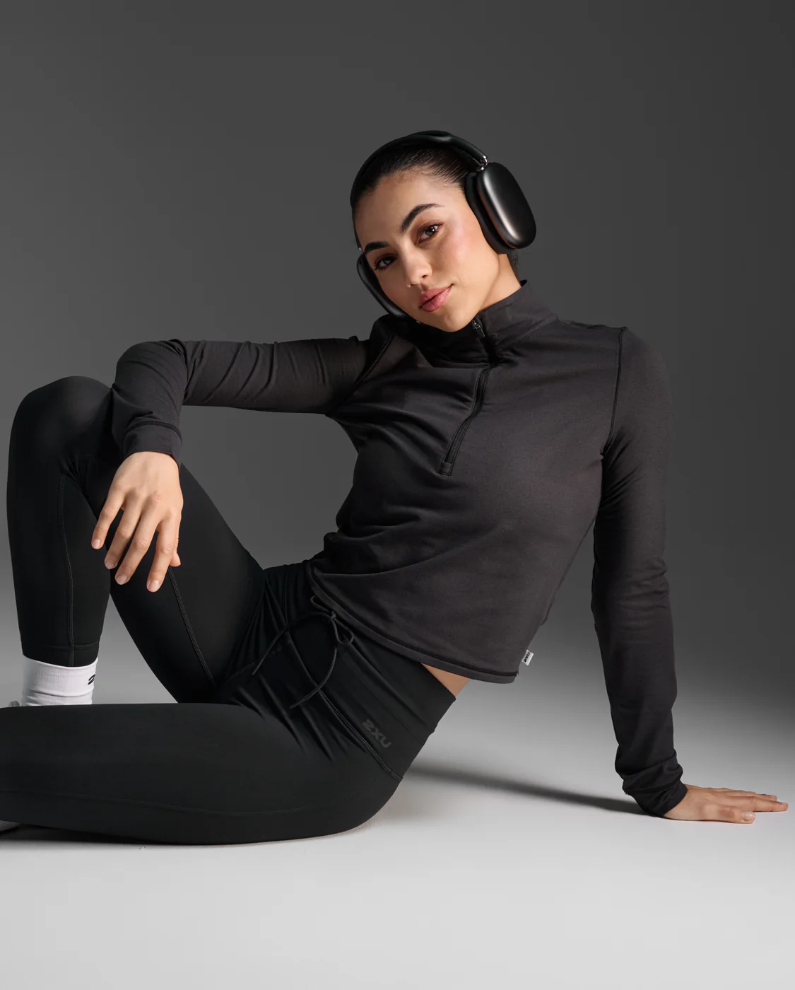 Flex Crop 1/2 Zip Long Sleeve - Image 3